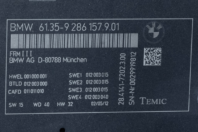 Styreenhet diverse til BMW X3 2010-2017 (F25) (F25) (BMW|9 286 157|)