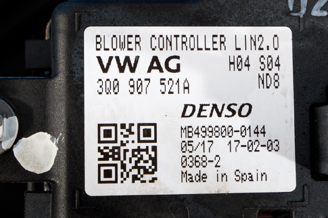 Varmeapparat motor til VW Passat 2015-2019 (Fase 1) (B8) (B8) (VAG|3Q1 819 021 D|)