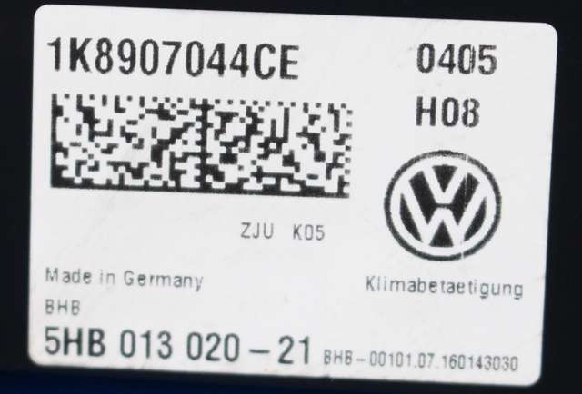 Varmeapparat betjening til VW Caddy 2015-2020 (Type III, Fase 3)  (HELLA|5HB 013 020-21|1K8 907 044 CE|)
