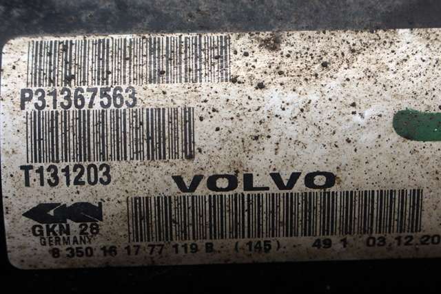 Drivaksel høyre foran, diesel/automat til Volvo XC60 2014-2017 (Type I, Fase 2) (VOLVO|P31367563|)
