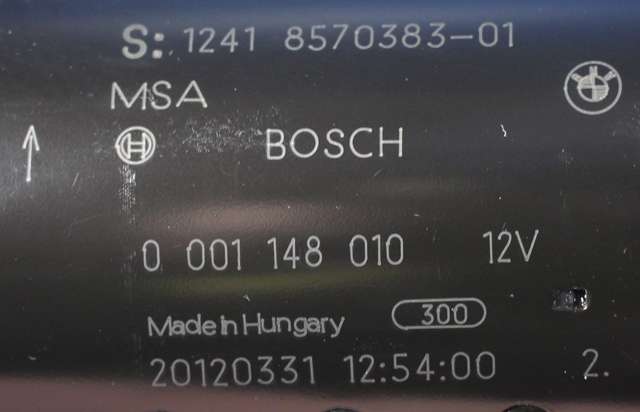 Starter diesel til BMW X3 2010-2017 (F25) (F25) (BOSCH|0 001 148 010|12.41-8 570 383|)