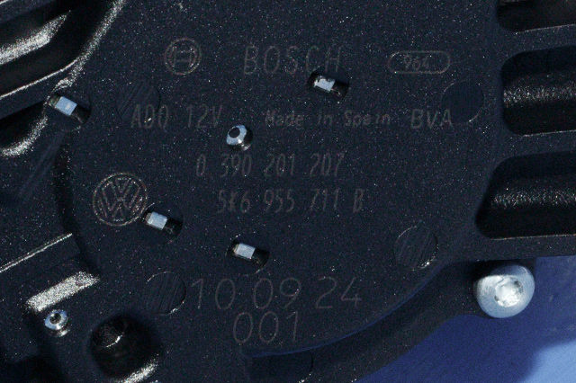 Viskermotor bakrute til VW Touran 2010-2015 (Type I, Fase 3)  (BOSCH|0 390 201 207|5K6 955 711 B|)