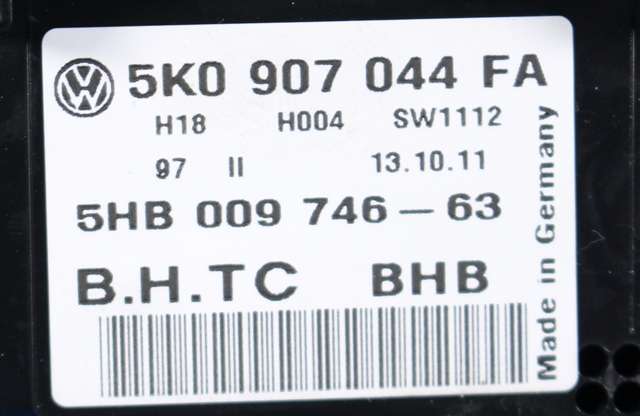 Varmeapparat betjening til VW Golf VI 2008-2012  (HELLA|5HB 009 746-63|5K0 907 044 FA|)