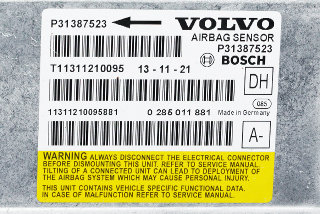 Styreenhet airbag hovedsensor til Volvo XC60 2014-2017 (Type I, Fase 2)  (VOLVO|P31387523|)
