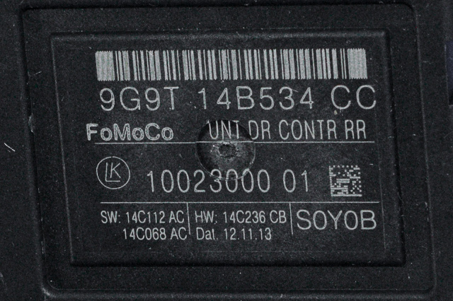 Styreenhet dør høyre bak til Volvo XC60 2014-2017 (Type I, Fase 2)  (FORD|9G9T-14B534-CC|)