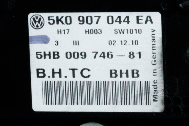 Varmeapparat betjening til VW Scirocco 2008-2013  (HELLA|5HB 009 746-81|5K0 907 044 EA|)
