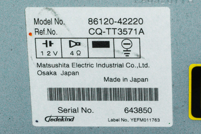 Bilstereo navigasjon til Toyota RAV4 2006-2009 (Type III, Fase 1)  (TOYOTA|86120-42220|)