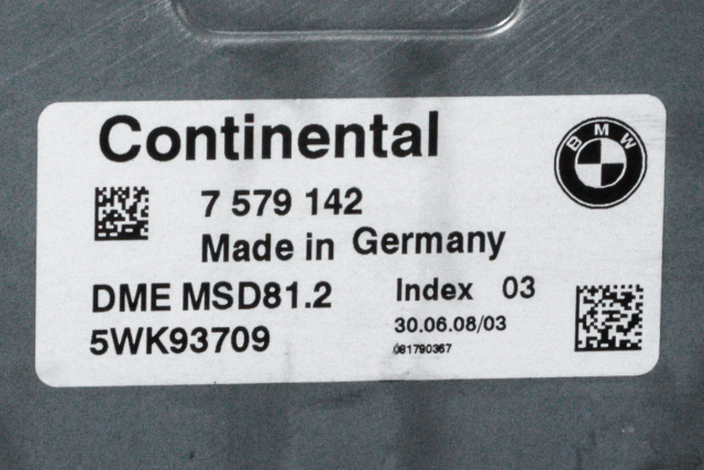 Styreenhet motor til BMW 1-Serie 2004-2011 (E81/E82/E87/E88) (E81/E82/E87/E88) (CONTINENTL|5WK9 3709|7 579 142|)