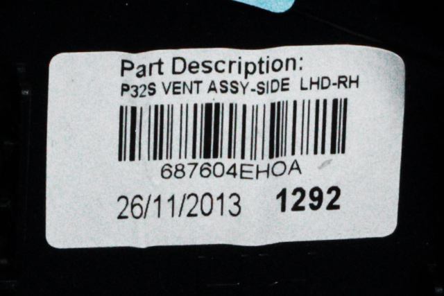 Dashbord friskluftdyse høyre til Nissan Qashqai 2014-2021 (Type II) (NISSAN|68760-4EH0A|)