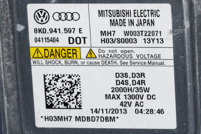 Styreenhet xenon/ballast til VW Tiguan 2011-2016 (Type I, Fase 2) (VAG|8K0 941 597 E|)