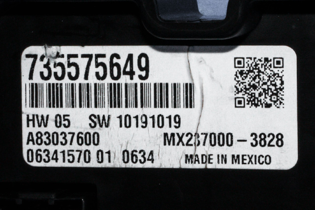 Varmeapparat betjening til Fiat Panda 2013-->> (Type III) (FIAT|735575649|)
