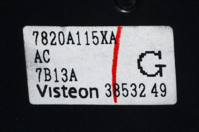 Varmeapparat betjening til Mitsubishi Outlander 2007-2010 (Type II, Fase 1) (MITSUBISHI|7820A115|)
