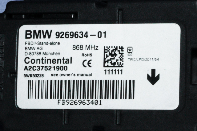 Styreenhet diverse til BMW 3-Serie 2012-2018 (F30/F31/F34) (F30/F31/F34) (BMW|9 269 634|)