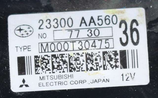 Starter til Subaru Impreza 2008-2012 (Type III) (MITSUBISHI|M000T30475|23300-AA560|)