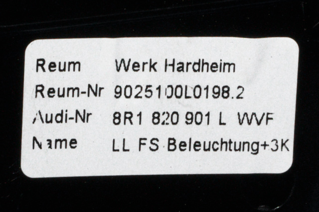 Dashbord friskluftdyse venstre til Audi Q5 2012-2017 (Type I, Fase 2)  (VAG|8R1 820 901 L|)