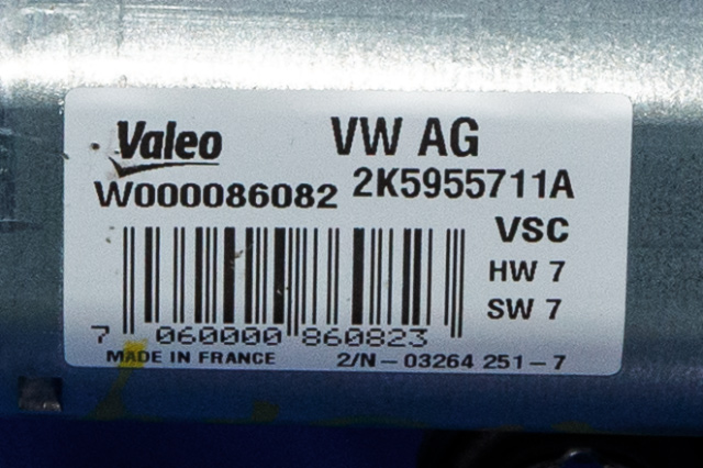 Viskermotor bakrute til VW Caddy 2015-2020 (Type III, Fase 3) (VAG|2K5 955 711 A|)
