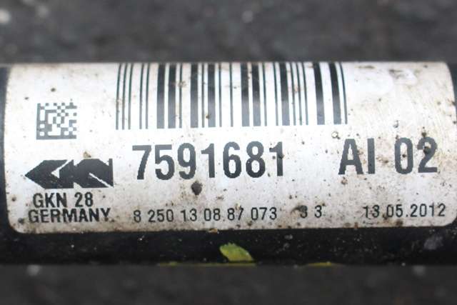 Drivaksel venstre foran, diesel/manuell til BMW X1 2009-2015 (E84) (E84) (BMW|7 591 681|)