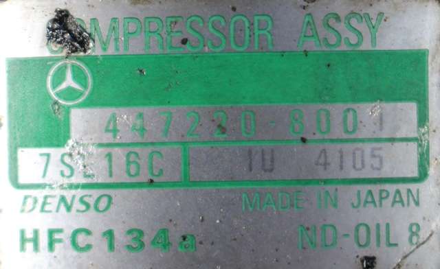 Aircondition kompressor til Mercedes S-Klasse 1999-2005 (W220) (W220) (DENSO|447220-8001|)