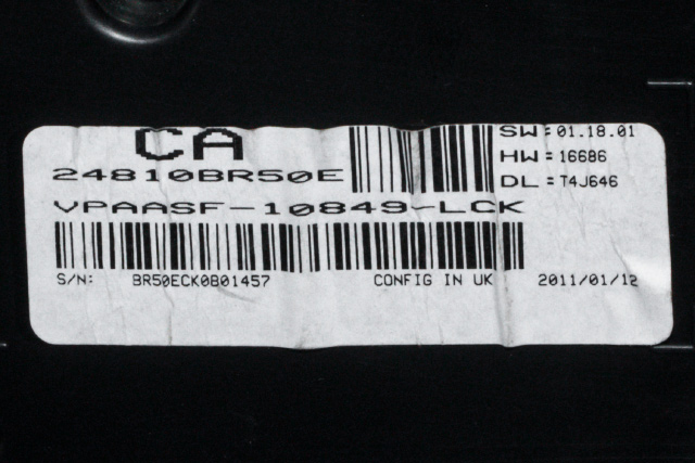 Instrumentpanel til Nissan Qashqai 2010-2014 (Type I, Fase 2)  (NISSAN|24810-BR50E|)