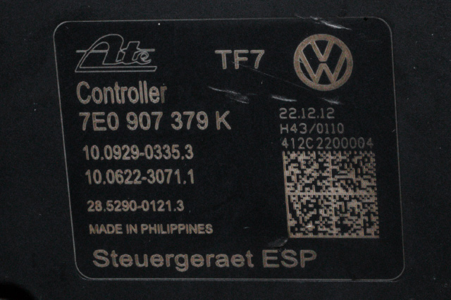 ABS sentral til VW Transporter / Caravelle 2009-2015 (Fase 2) (T5) (T5) (VAG|7E0 614 517 H|7E0 907 379 K|)