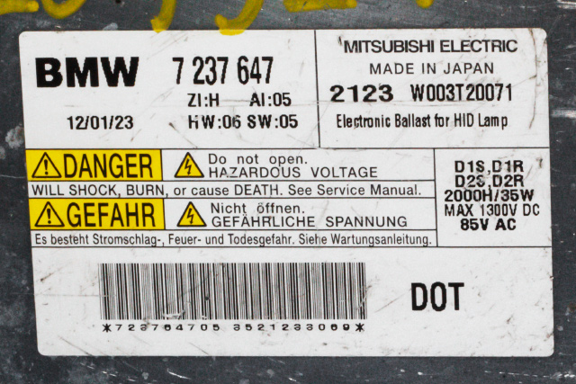Styreenhet xenon/ballast til BMW X1 2009-2015 (E84) (E84) (BMW|7 237 647|)