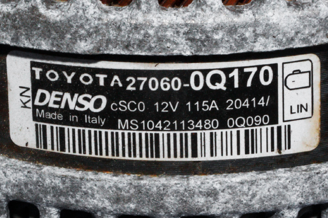 Dynamo til Toyota Aygo 2014-->> (Type II)  (DENSO|104211-3480|27060-0Q170. 12 VOLT - 115 AMP|)