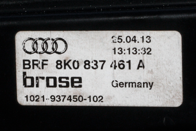 Ruteheis venstre foran til Audi A4 2007-2014 (Type IV) (B8) (B8) (VAG|8K0 959 801 A|)