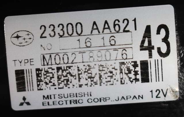 Starter diesel til Subaru Forester 2008-2013 (Type III) (MITSUBISHI|M002T89076|23300-AA621|)
