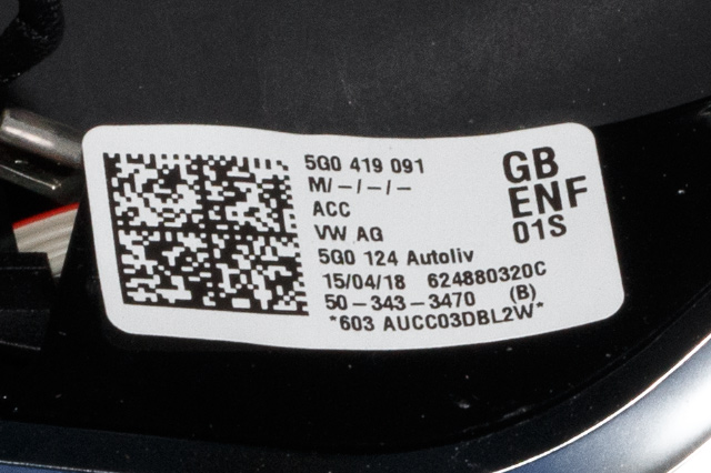 Ratt til VW e-Golf 2017-2020 (Fase 2) (VAG|5G0 419 091|)