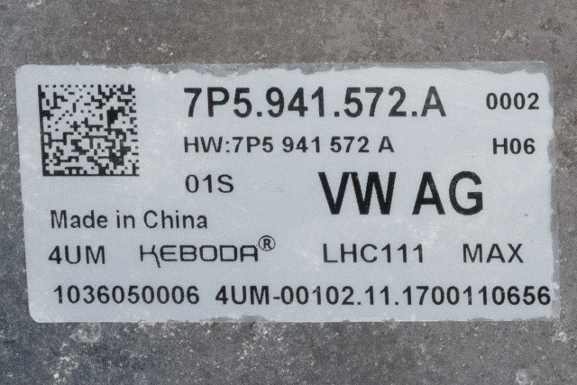 Styreenhet xenon/ballast til VW e-Golf 2017-2020 (Fase 2) (VAG|7P5 941 572 A|)