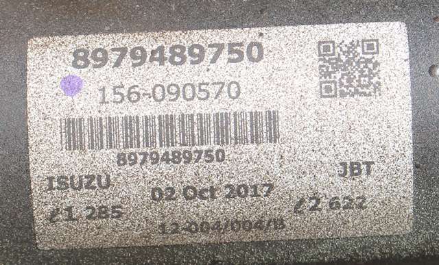 Mellomaksel bakre til Isuzu D-Max 2017-2020 (Type II, Fase 2) (ISUZU|8979489750|)
