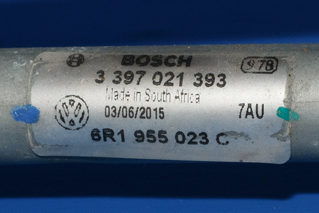 Viskermotor frontrute komplett m/overføring til VW Polo 2014-2017 (Type V, Fase 2)  (VAG|6R1 955 023 C|)