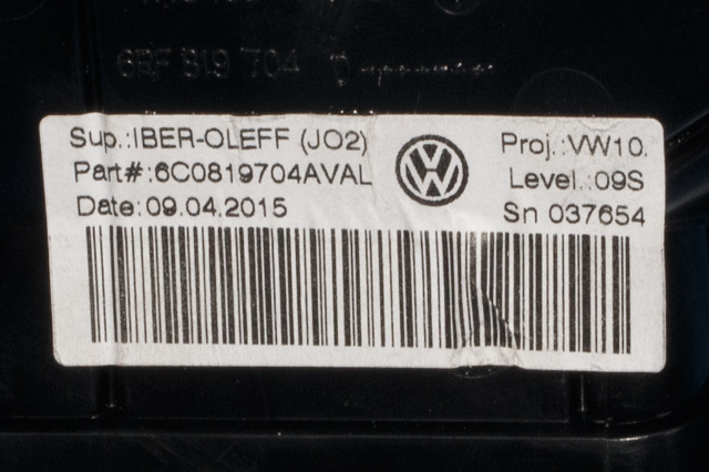 Dashbord friskluftdyse høyre til VW Polo 2014-2017 (Type V, Fase 2)  