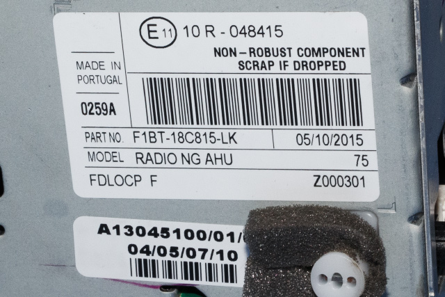 Bilstereo til Ford Transit Connect 2013-2018 Type II, Fase 1  (FORD|F1BT-18C815-LK|)