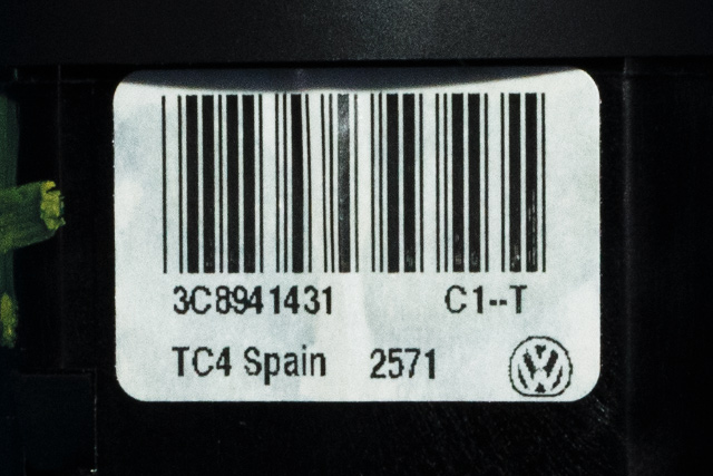Bryter lys til VW Golf VI 2008-2012  (VAG|3C8 941 431|)