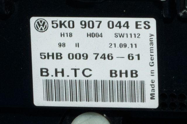 Varmeapparat betjening til VW Golf VI 2008-2012 (VAG|5K0 907 044 ES|)