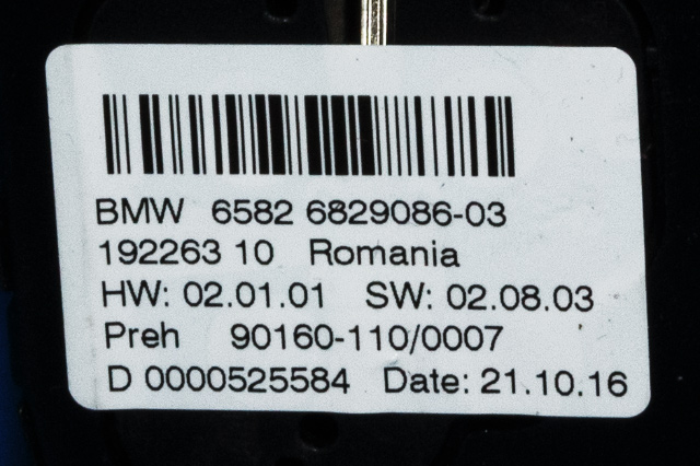 Bilstereo navigasjon betjeningspanel til BMW i3 2013-2022 (BMW|6 829 086|)
