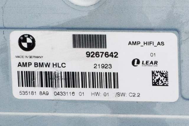 Bilstereo forsterker til BMW X1 2009-2015 (E84) (E84) (BMW|9 267 642|)
