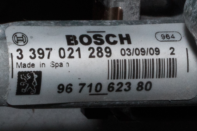 Viskermotor foran høyre til Peugeot 3008 2009-2016 (Type I)  (PEUGEOT|96 710623 80|)