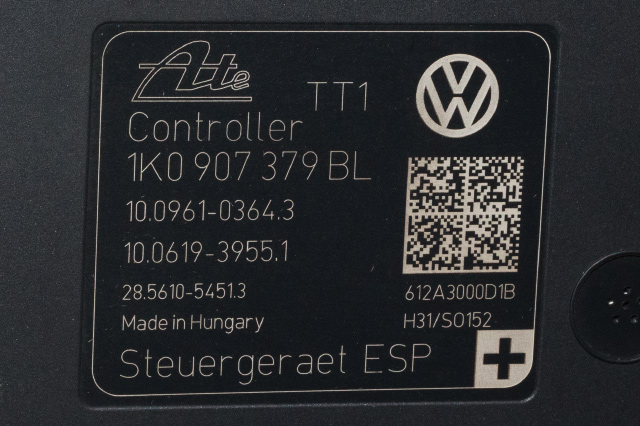 ABS sentral til VW Touran 2010-2015 (Type I, Fase 3) (VAG|1K0 614 517 DP|1K0 907 379 BL|)