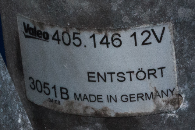 Viskermotor frontrute komplett m/overføring til VW Crafter 2006-2011 (Type I, Fase 1) (VALEO|405.146|)
