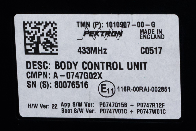 Styreenhet comfort (BCM) til Tesla Model S 2016-2021 (Fase 2)  (TESLA|1010907-00-G|)