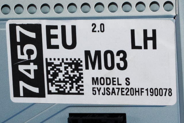Instrumentpanel til Tesla Model S 2016-2021 (Fase 2) (TESLA|1004788-00-F|)