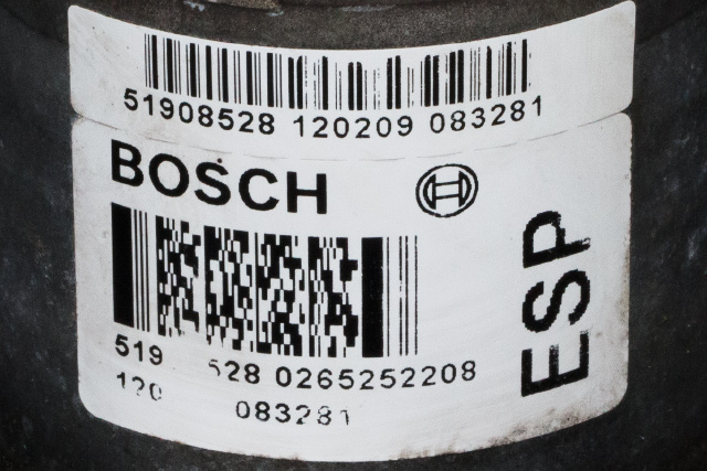 ABS sentral til Fiat 500 2008-2020  (BOSCH|0 265 252 208|51908528|)