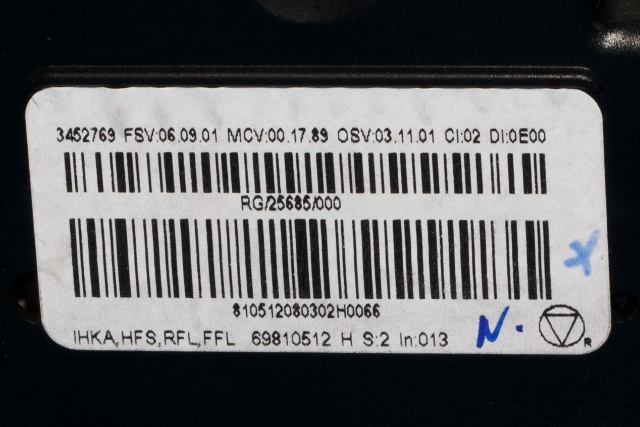Varmeapparat betjening til Mini One/Cooper 2007-2014 (R55-57) (R55-57) (BMW|3 452 769|)