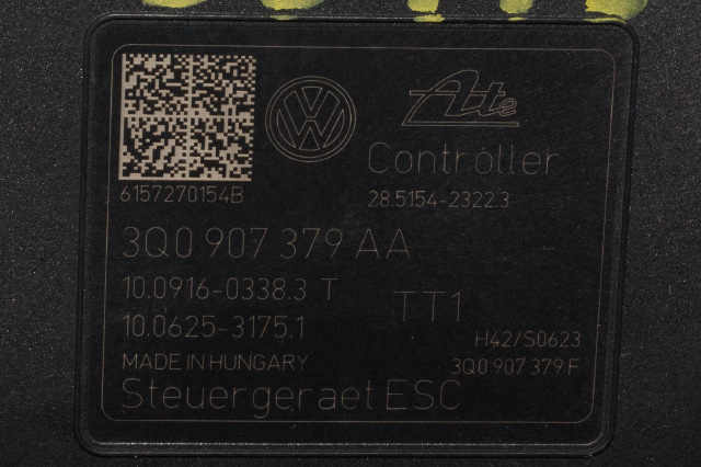 ABS sentral til VW Golf VII 2012-2017 (Fase 1) (VAG|3Q0 614 517 AA|3Q0 907 379 AA|)
