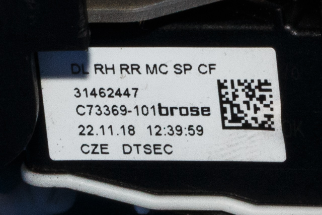 Låsekasse høyre bak til Volvo V90 / V90 CC / S90 2016-->> (VOLVO|31462447|)