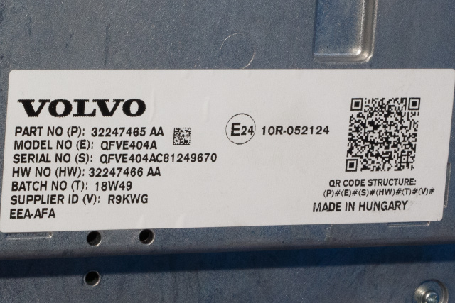 Bilstereo navigasjon skjerm til Volvo V90 / V90 CC / S90 2016-->> (VOLVO|32247465|)