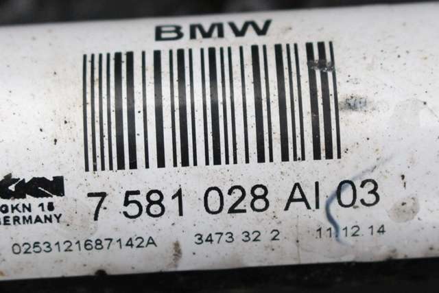 Drivaksel høyre bak, diesel/automat til BMW 5-Serie 2010-2017 (F10/F11) (F10/F11) (BMW|7 581 028|)