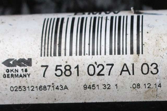 Drivaksel venstre bak, diesel/automat til BMW 5-Serie 2010-2017 (F10/F11) (F10/F11) (BMW|7 581 027|)